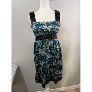 Betsey Johnson Vintage Short Silk Dress Floral Pattern Size 4